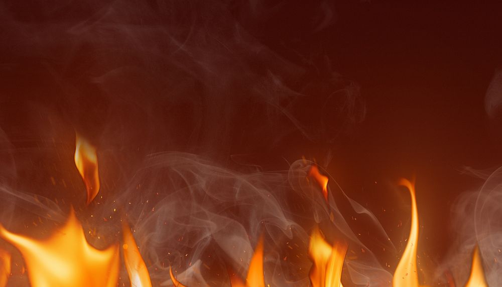 Flame and smoke background, brown design