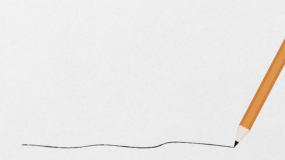 Minimal white desktop wallpaper, pencil border