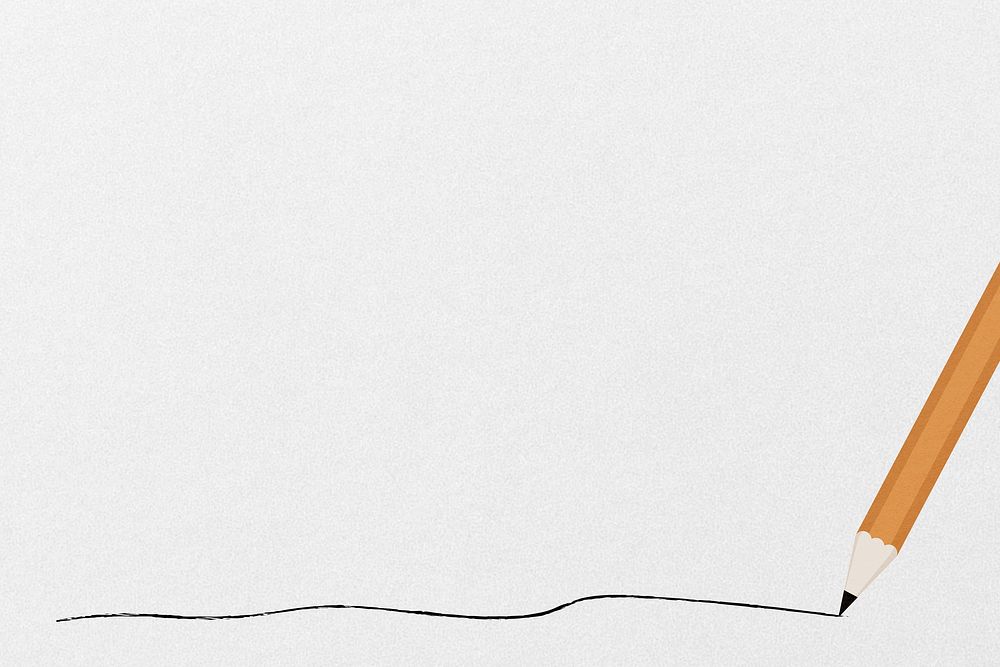 Minimal white background, pencil border