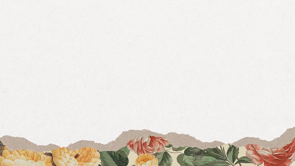 Vintage flower border desktop wallpaper