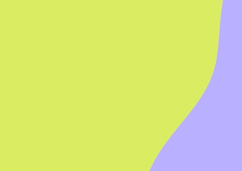 Lime green background, purple wave border