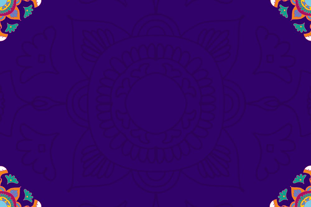 Purple Ramadan border background