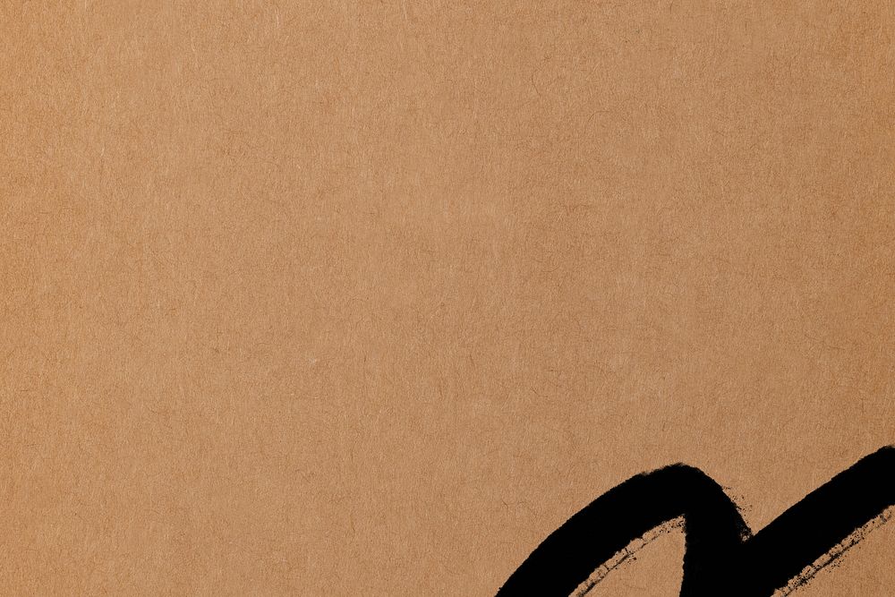 Brown textured background, black paint stroke border