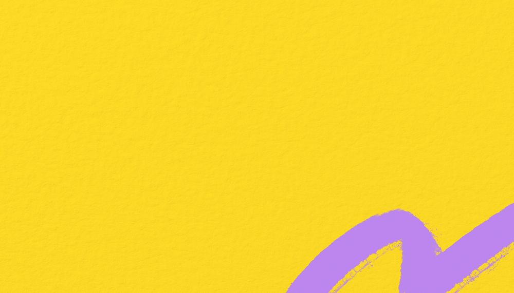 Yellow textured background, purple paint stroke border