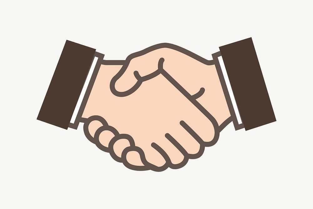 Business handshake clipart illustration psd. Free public domain CC0 image.
