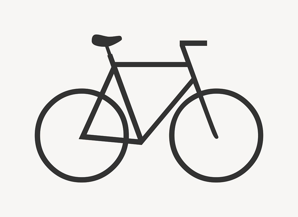 Bicycle line art clip art vector. Free public domain CC0 image.