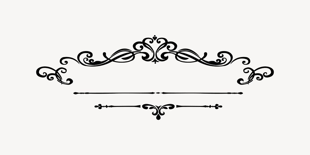 Ornate emblem clip art vector. Free public domain CC0 image.