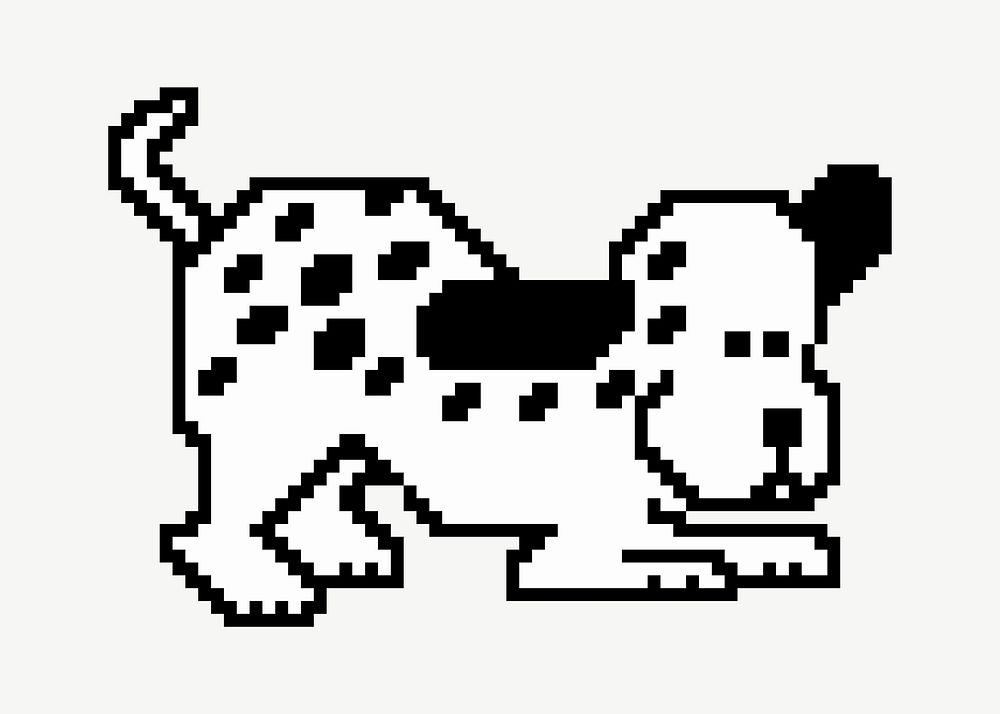 Pixel dog illustration psd. Free public domain CC0 image.