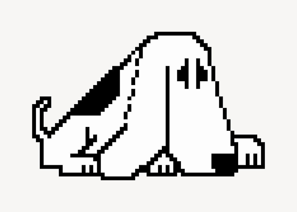 Pixel dog illustration. Free public domain CC0 image.