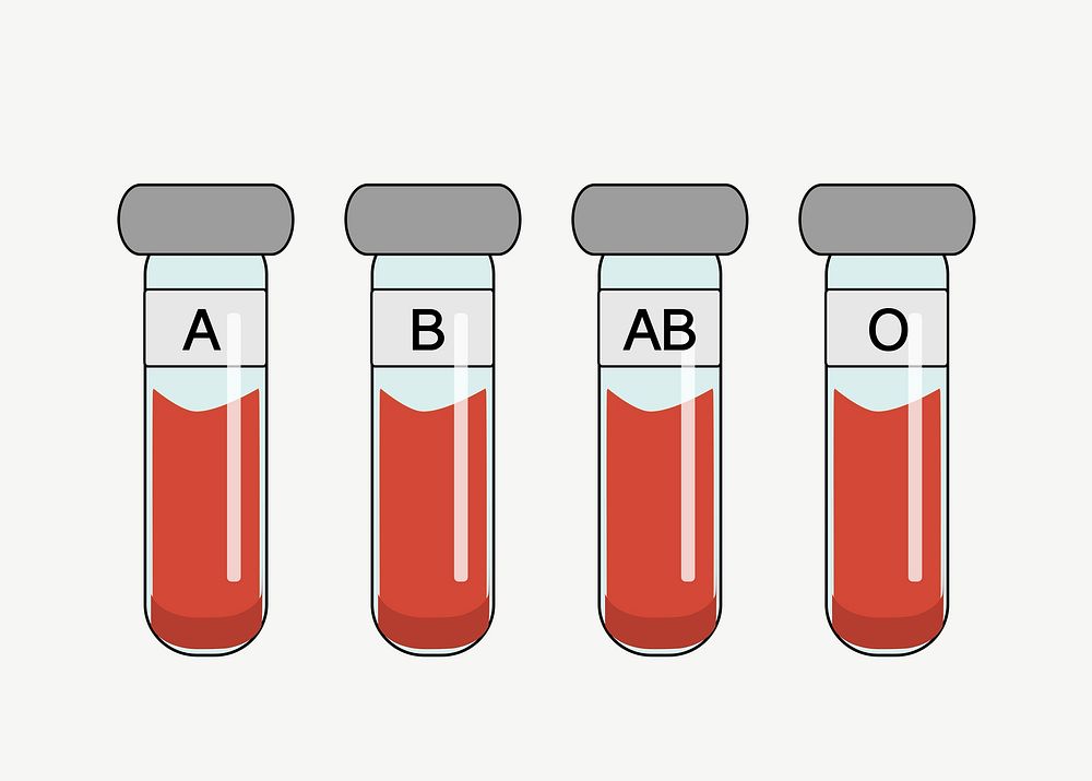 Blood group illustration psd. Free public domain CC0 image.