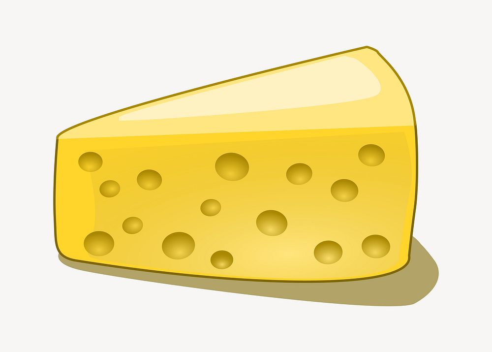Cheese illustration. Free public domain CC0 image.