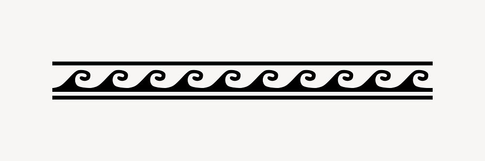 Decorative line collage element vector. Free public domain CC0 image.