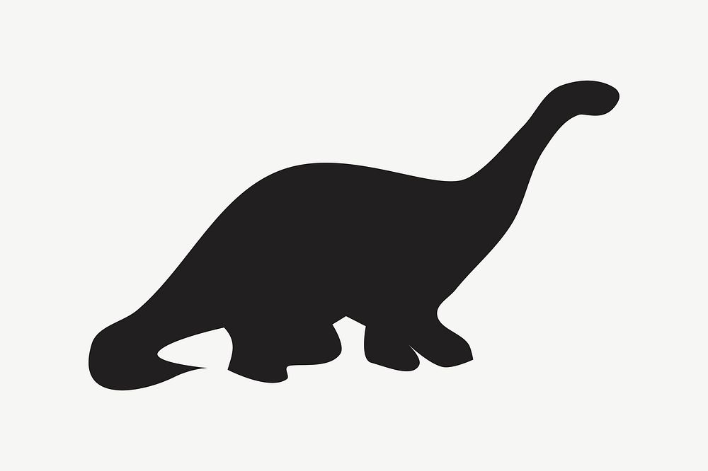 Silhouette dinosaur clipart illustration psd. Free public domain CC0 image.