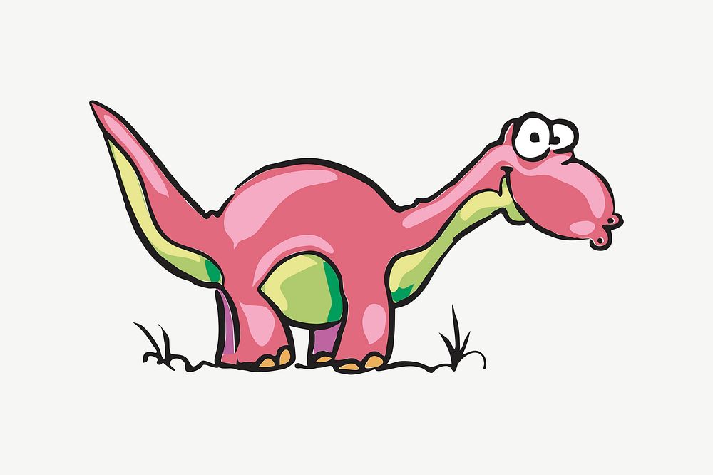 Dinosaur illustration psd. Free public domain CC0 image.
