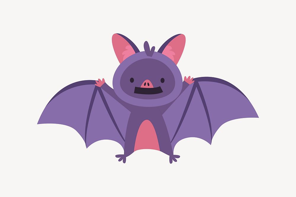 Bat illustration. Free public domain CC0 image.
