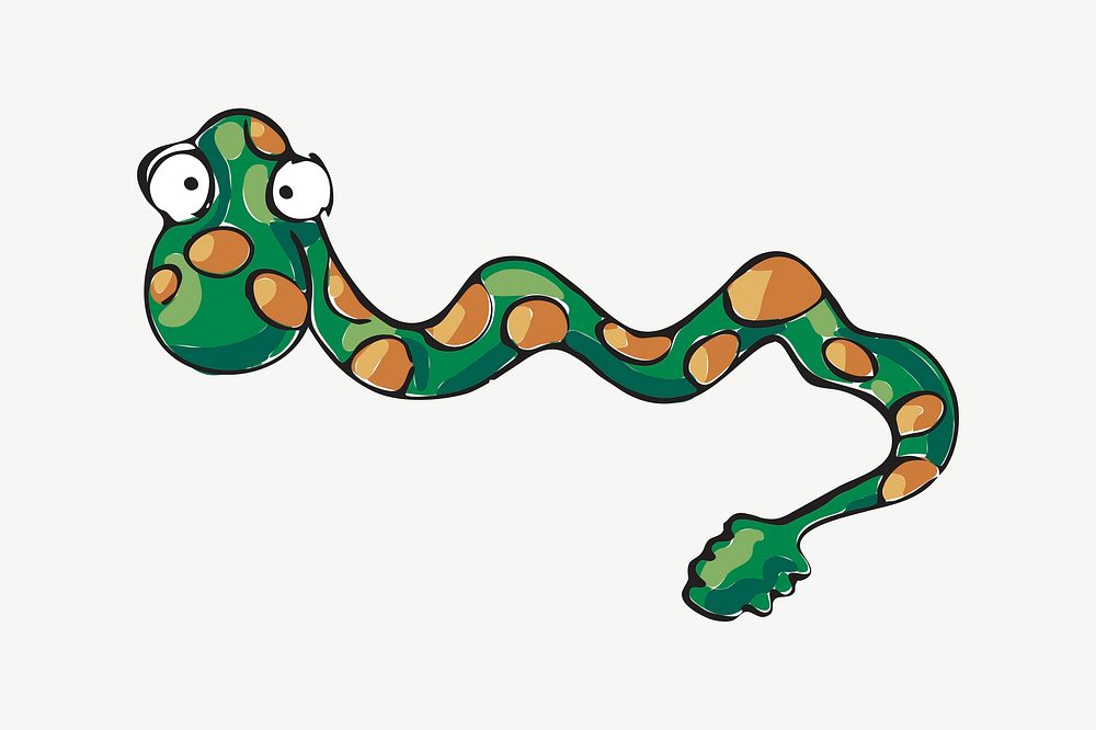 Snake illustration psd. Free public domain CC0 image.