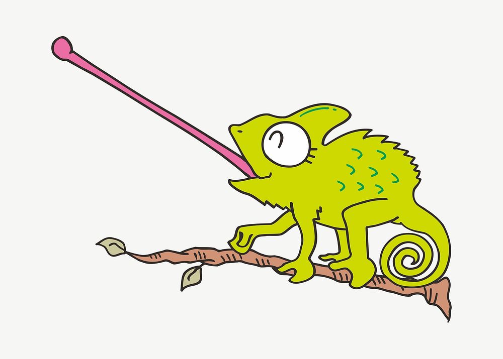 Chameleon clipart illustration psd. Free public domain CC0 image.