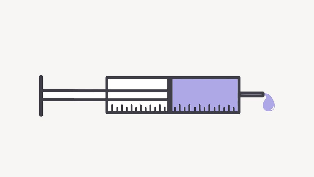 Syringe collage element vector. Free public domain CC0 image.