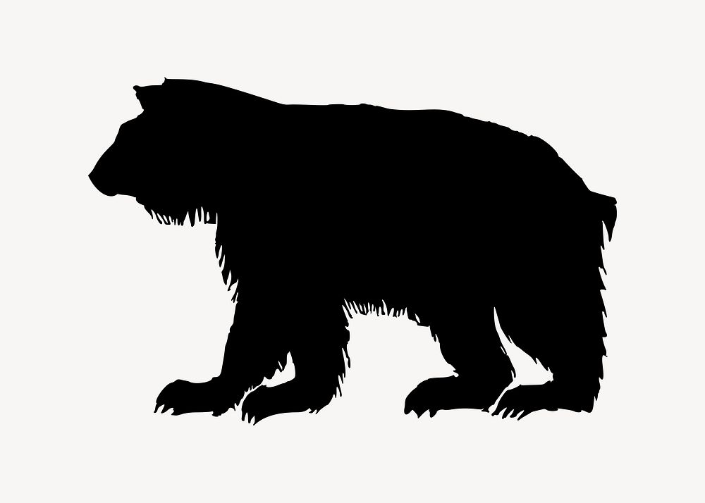 Bear illustration. Free public domain CC0 image.