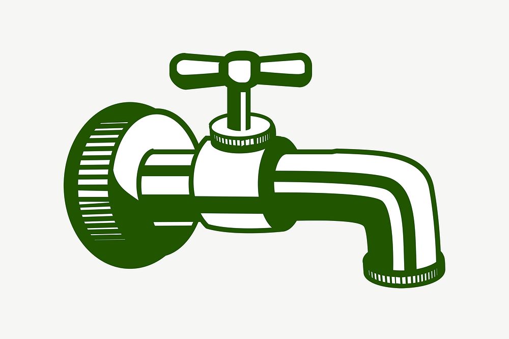 Water faucet clipart illustration psd. Free public domain CC0 image.
