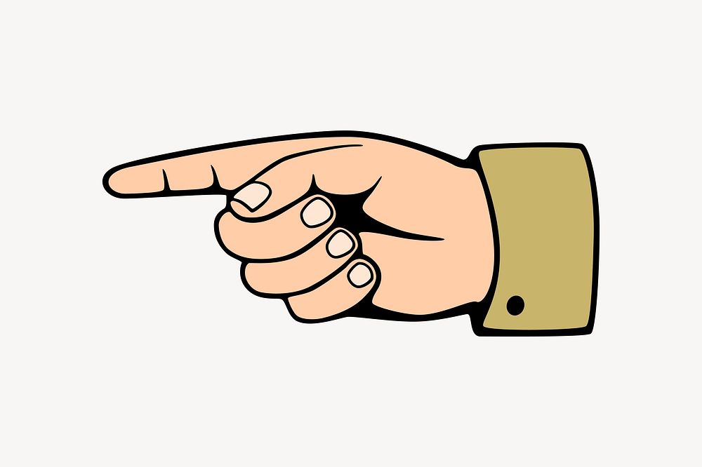 Finger pointing clipart, illustration vector. | Free Vector - rawpixel