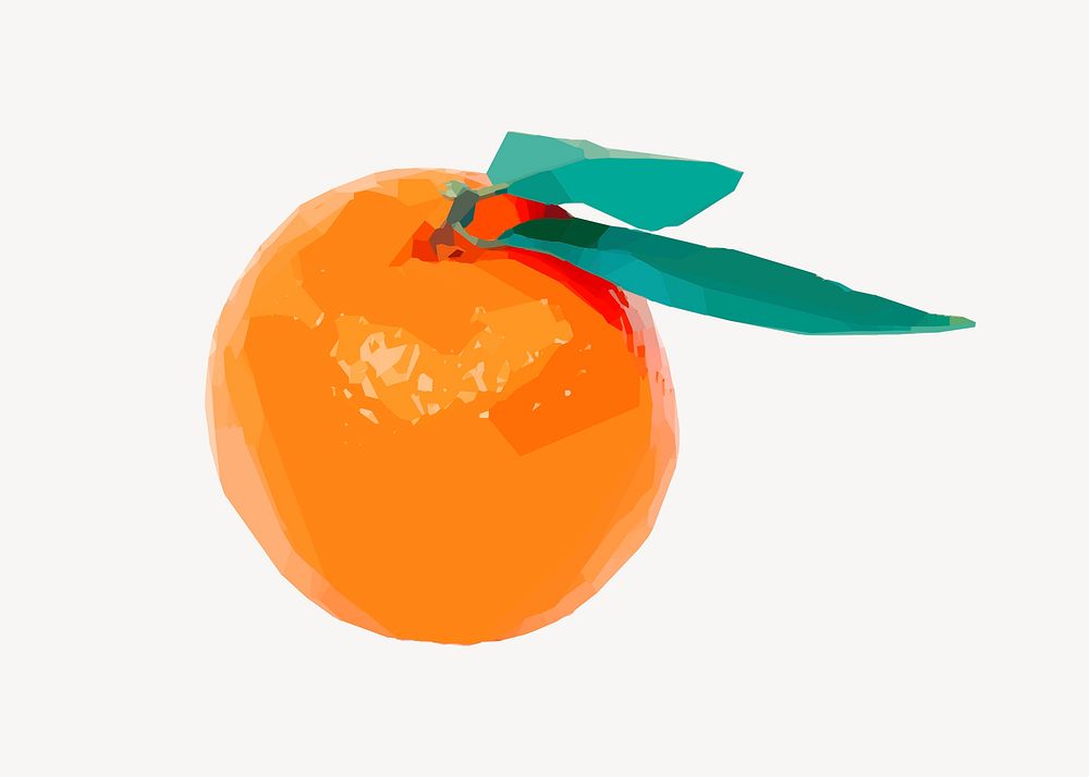 Orange fruit illustration, clip art. Free public domain CC0 image.
