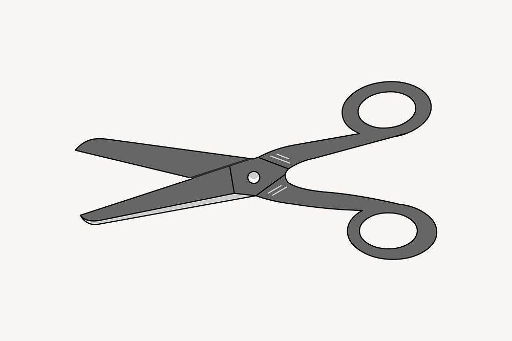 Scissors illustration, clip art. Free public domain CC0 image.