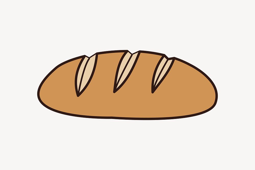 Bread clipart, illustration vector. Free public domain CC0 image.
