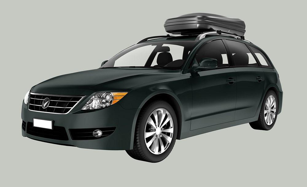3D dark green hatchback rooftop Premium Photo rawpixel