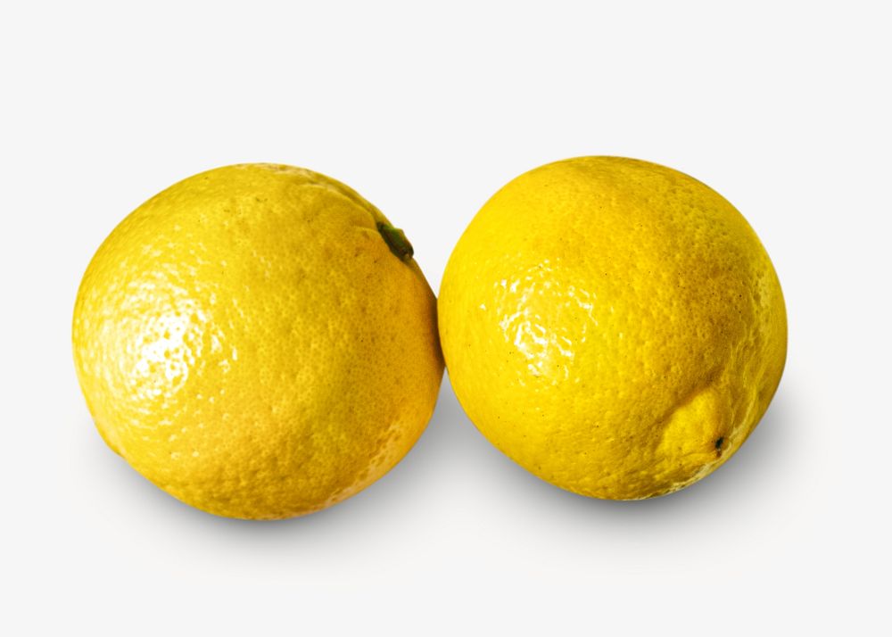 Two yellow lemon