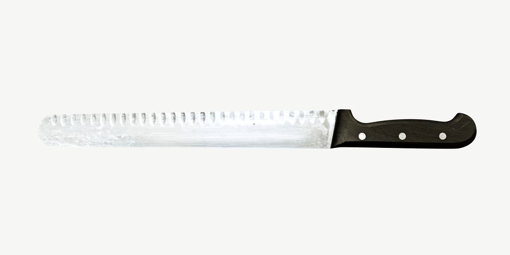 Metal kitchen knife isolated object psd