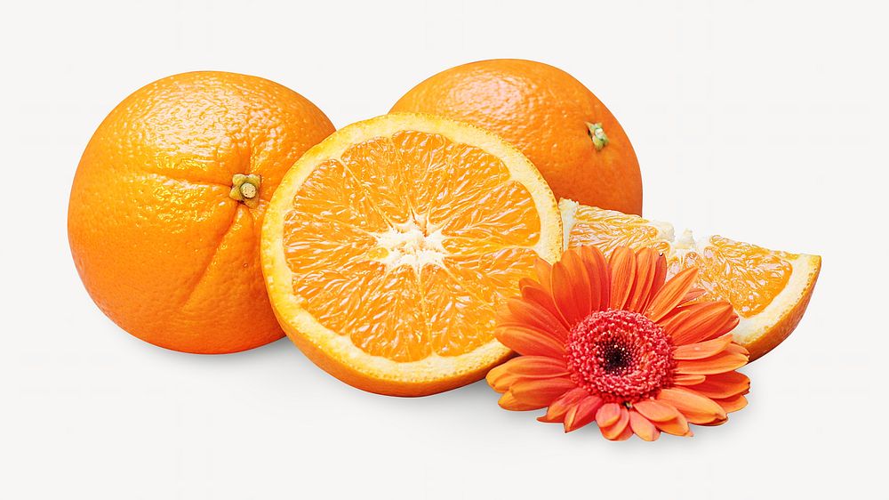 Orange image on white design
