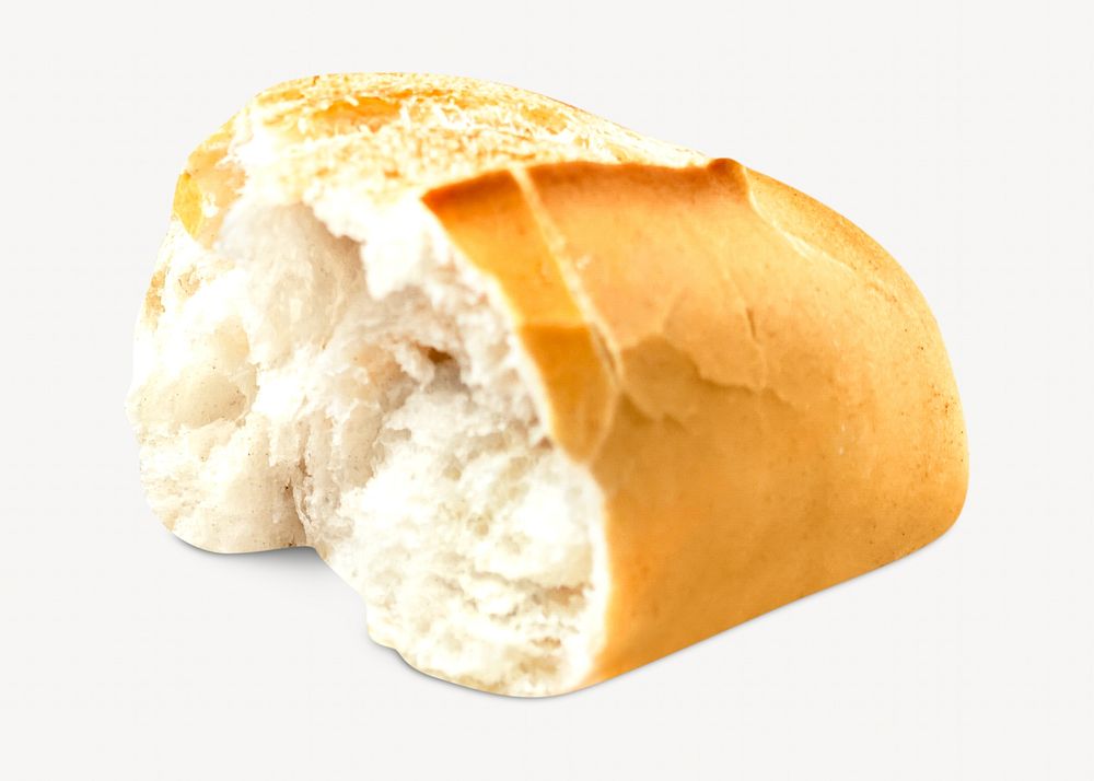 Bread bun, isolated design on white