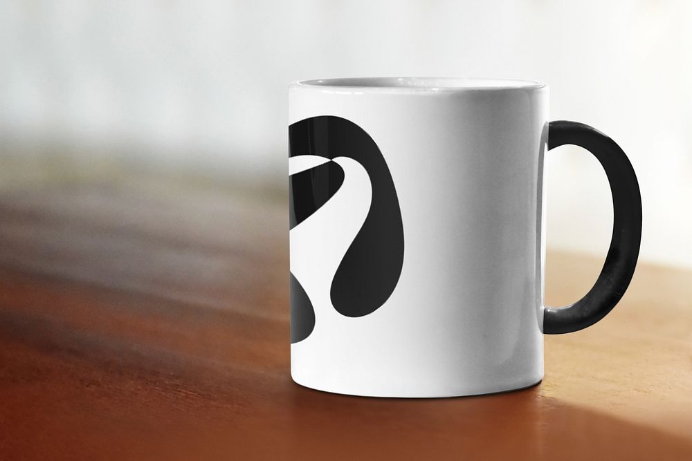 Ceramic mug on table