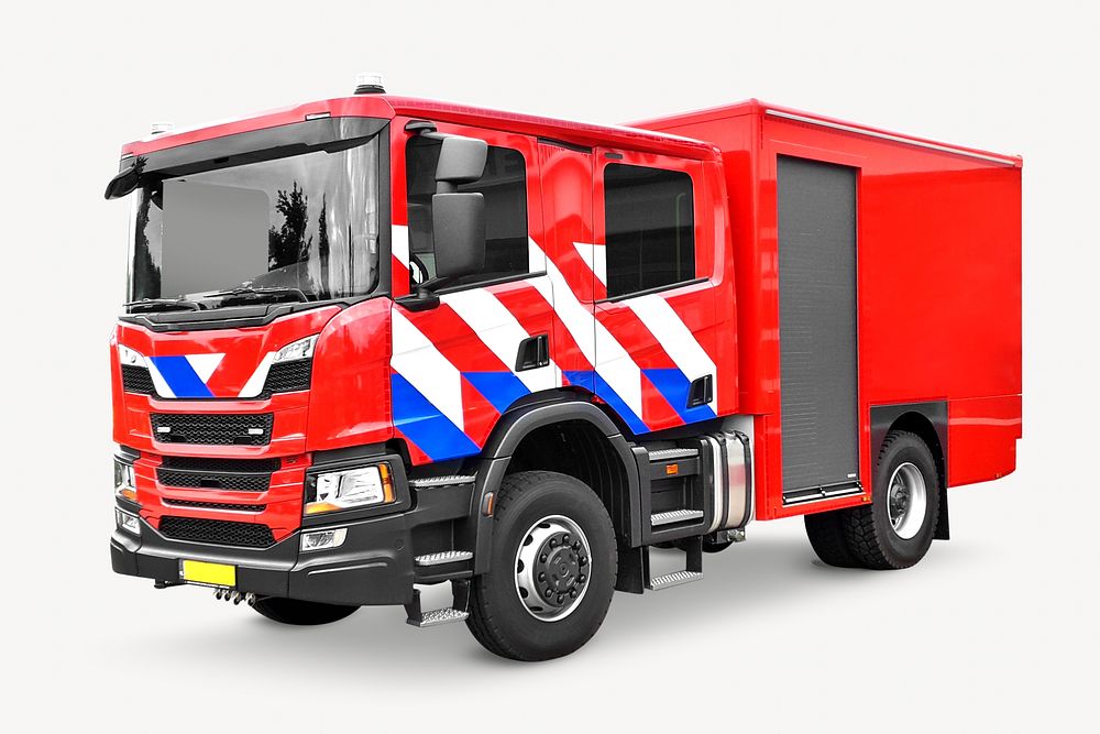 Fire truck, isolated image
