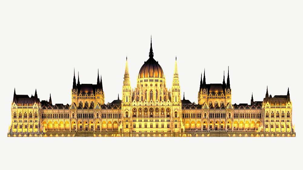 Hungarian parliament image, element graphic psd