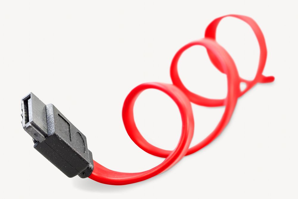 USB cable, isolated object on white