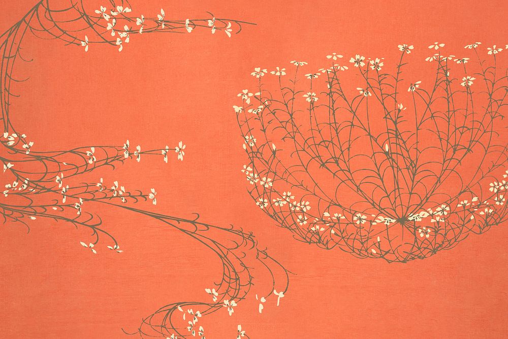 Vintage Japanese flower illustration. Remixed by rawpixel.