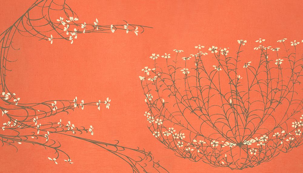 Vintage Japanese flower illustration. Remixed by rawpixel.