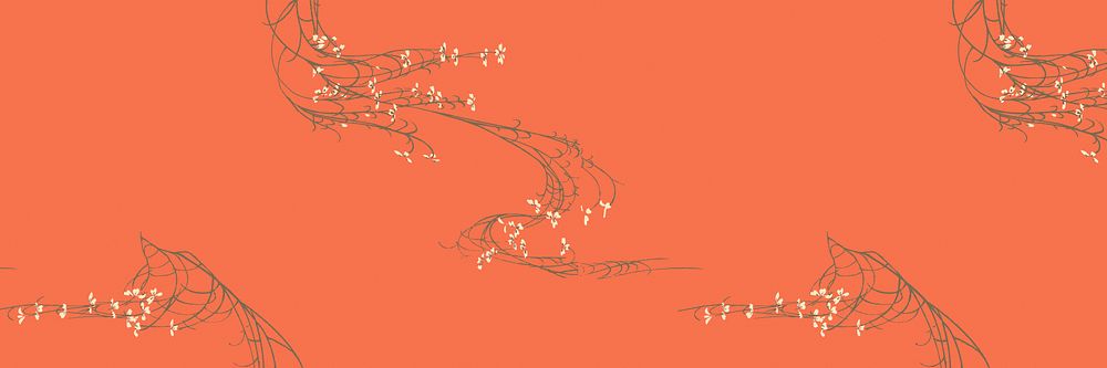 Vintage Japanese flower background for Twitter header. Remixed by rawpixel.