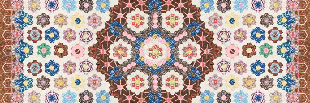 Patchwork quilt pattern background for Twitter header. Remixed by rawpixel.