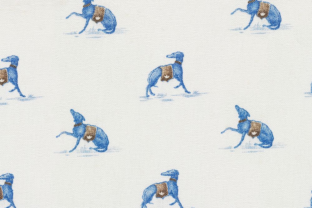 Blue dog pattern background. Remixed by rawpixel.