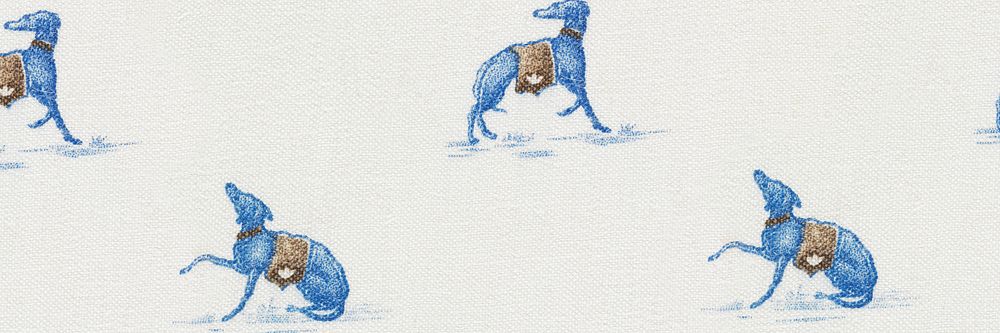 Blue dog pattern background for Twitter header. Remixed by rawpixel.
