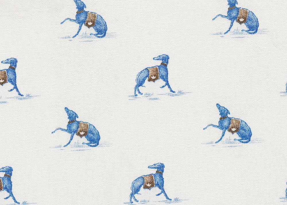 Blue dog pattern background. Remixed by rawpixel.