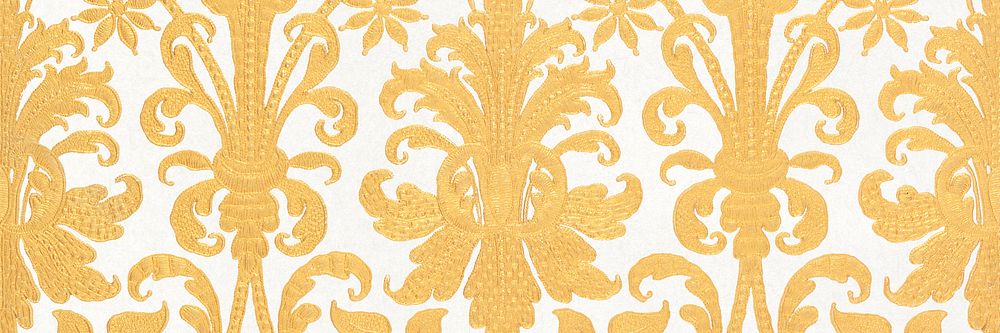 Vintage gold ornate pattern background for Twitter header. Remixed by rawpixel.