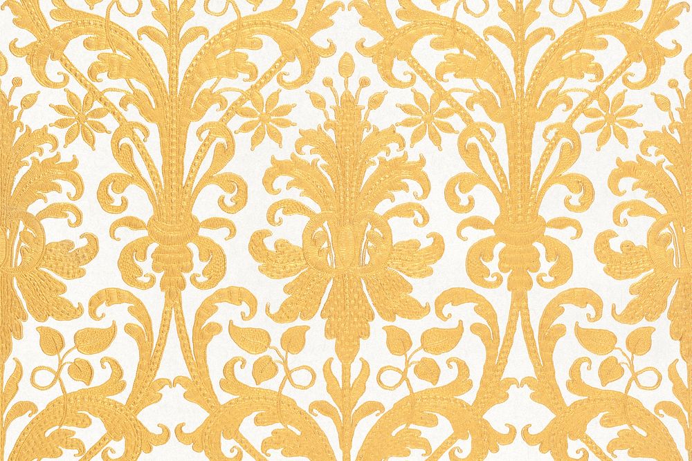 Vintage gold ornate pattern background. Remixed by rawpixel.