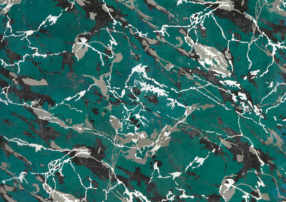 Green marble pattern background. Remixed by rawpixel.