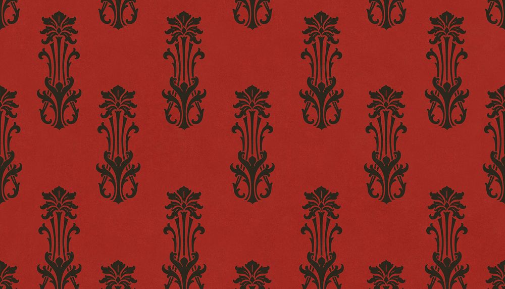 Abstract red pattern, staggered anthemion background. Remixed by rawpixel.