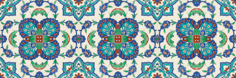 Persian tile pattern background for Twitter header. Remixed by rawpixel.