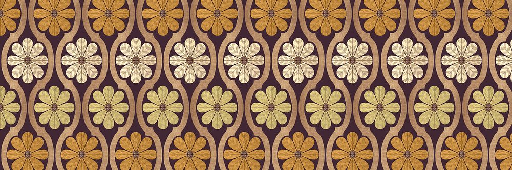 Floral vintage pattern background for Twitter header. Remixed by rawpixel.